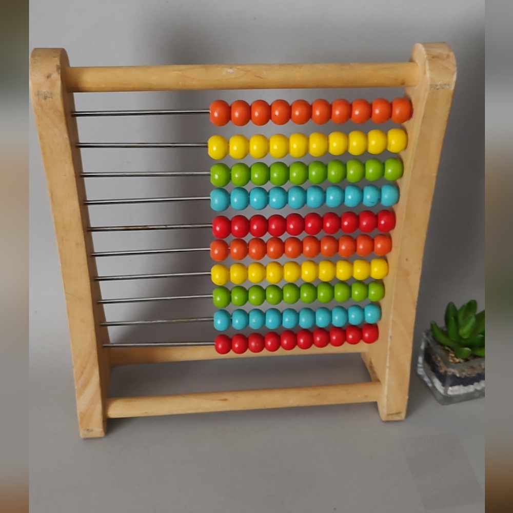 Wooden abacus size standard see pictures for condition multicolor